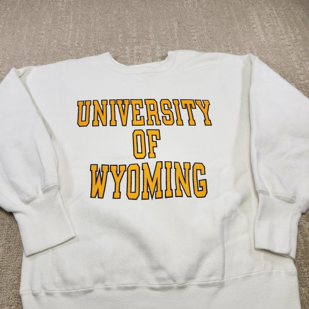 Vintage Champion Reverse Weave Men Small USA Made University Of Wyoming Cowboys